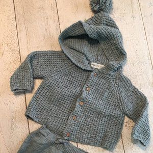 Rylee + Cru tassel cardigan and knit bloomer